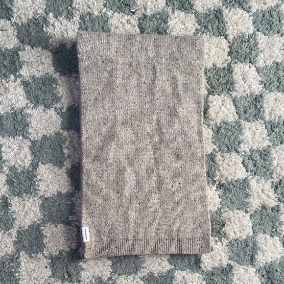 Frank & Oak Donegal Wool Scarf Beige - Picture 2 of 4